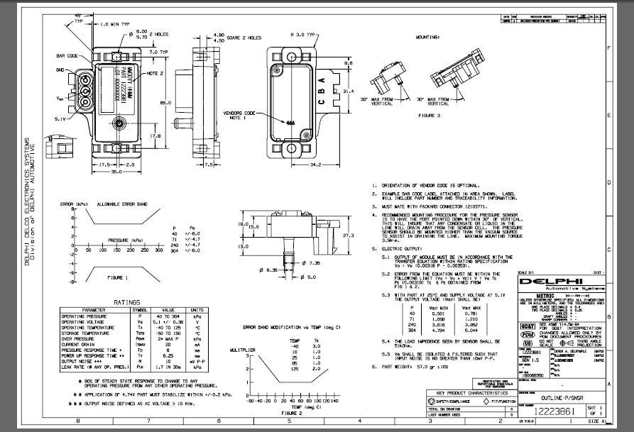 Delphi MAP sensor CAD